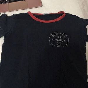 brandy melville navy blue short sleeve